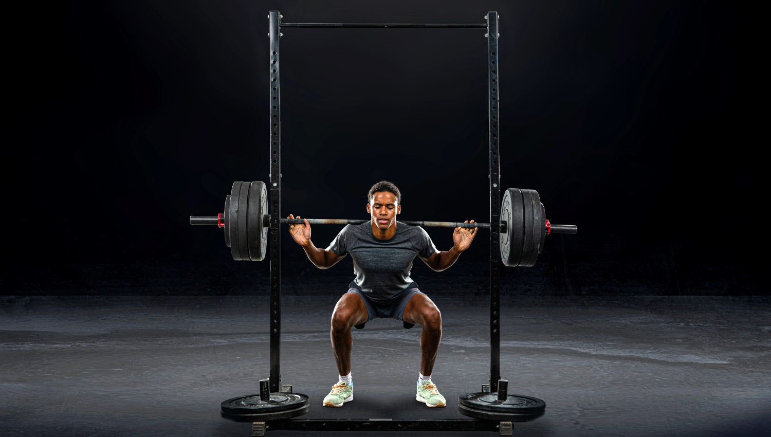 Athlete performing weightlifting exercises